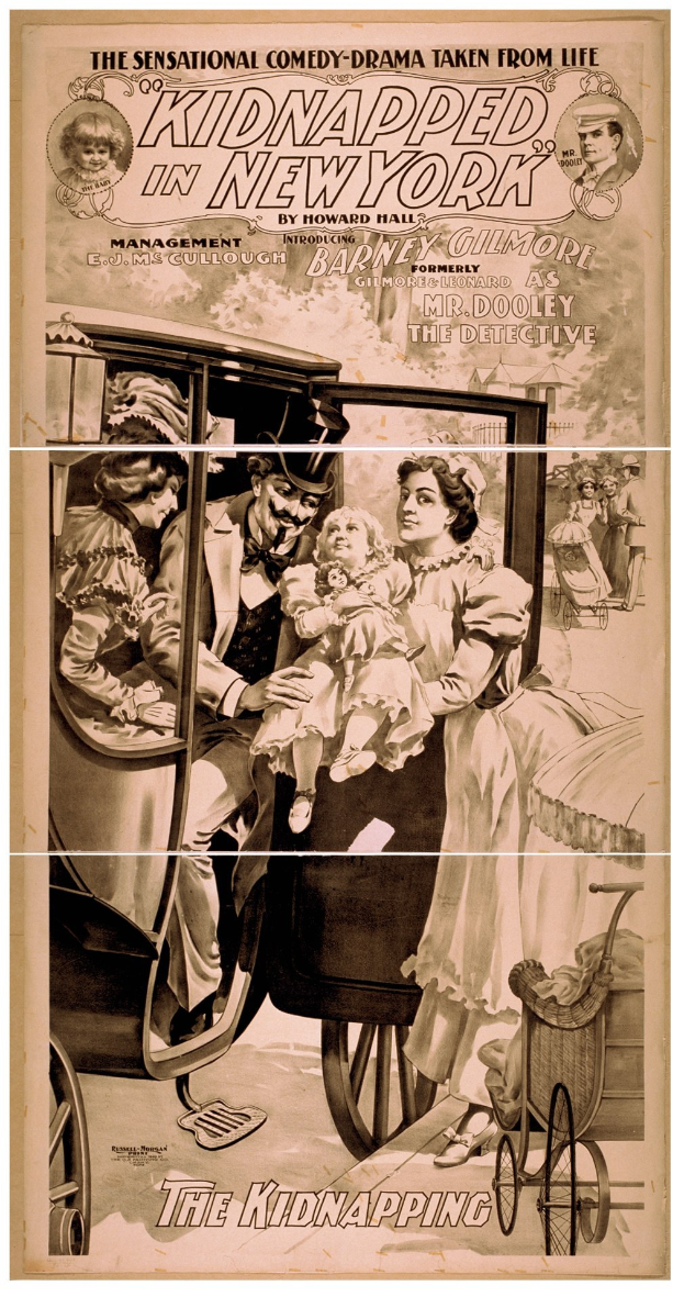 Plakat für den Film "Entführt in New York" zeigt eine Gruppe besorgter Menschen in einem Fahrzeug mit dem Titel überall